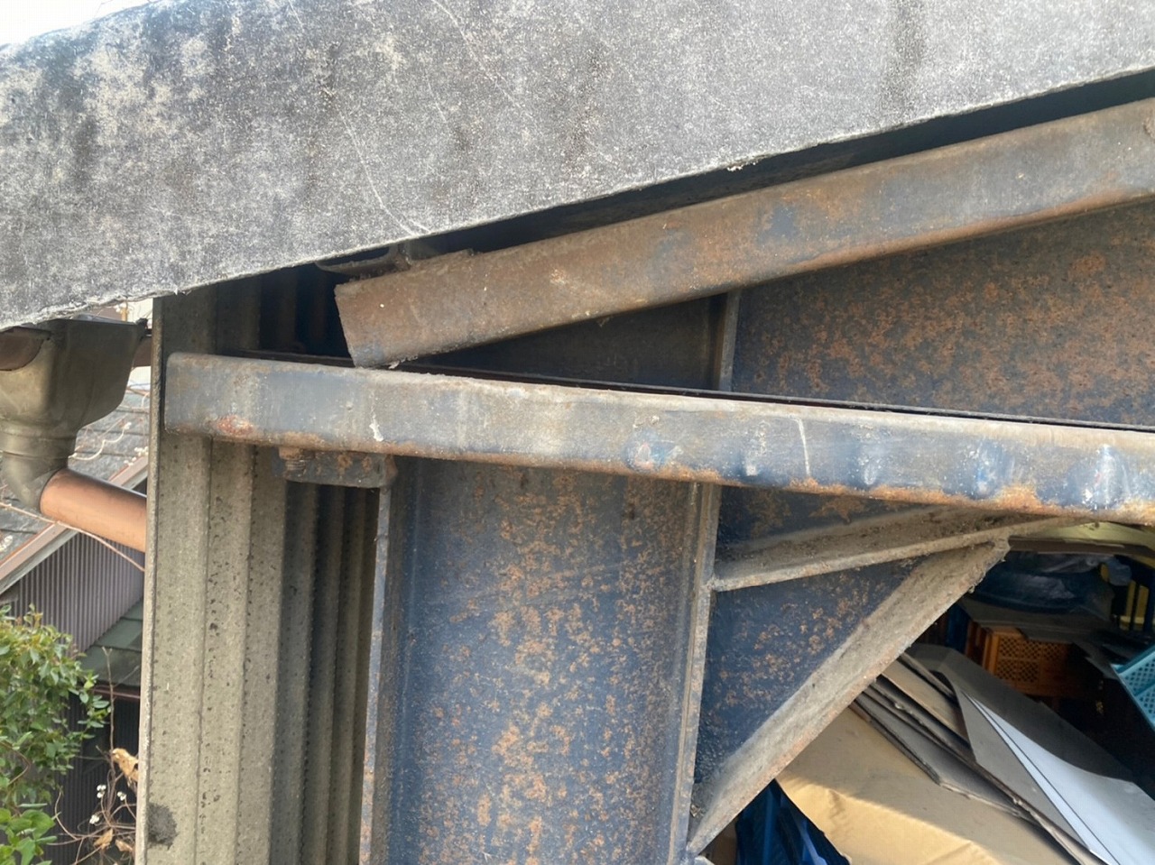 奈良市古市町で庇・外壁工事、外壁撤去